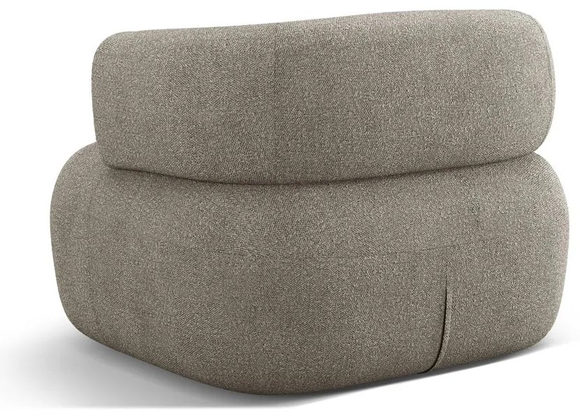 Fotoliu gri deschis cu tapițerie din țesătură bouclé Jenny – Micadoni Home