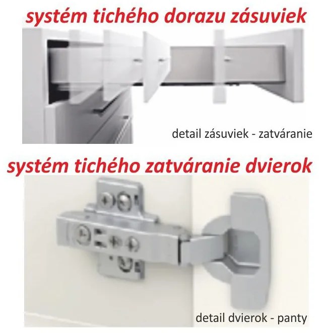 Zondo Bucătărie Lilouse 260 cm Stejar sonoma + Alb ultralucios. 788616