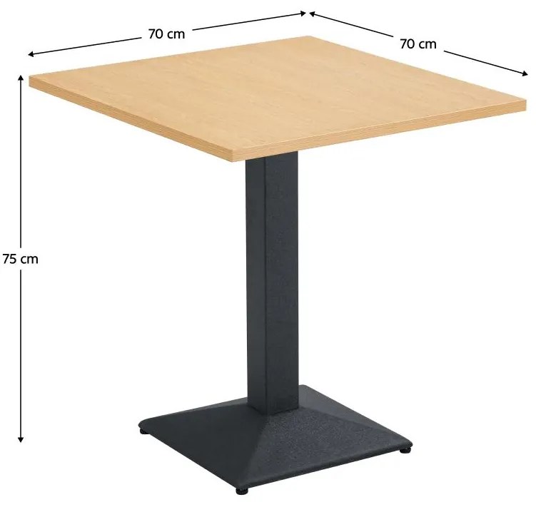 Masă de sufragerie Rahola 1 (stejar + negru) (pentru 2 persoane). 1116488