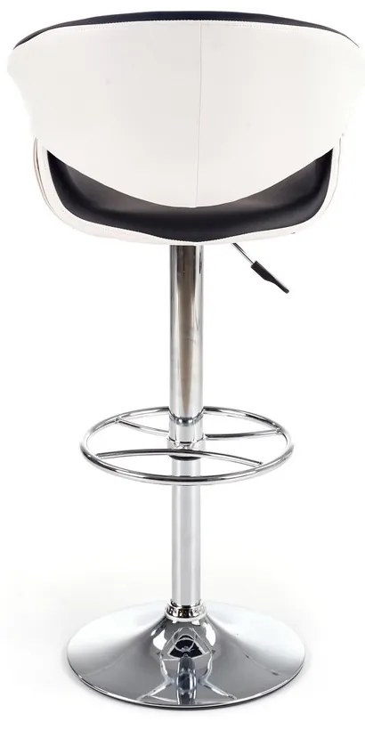 Scaun de bar Hulse, negru/alb