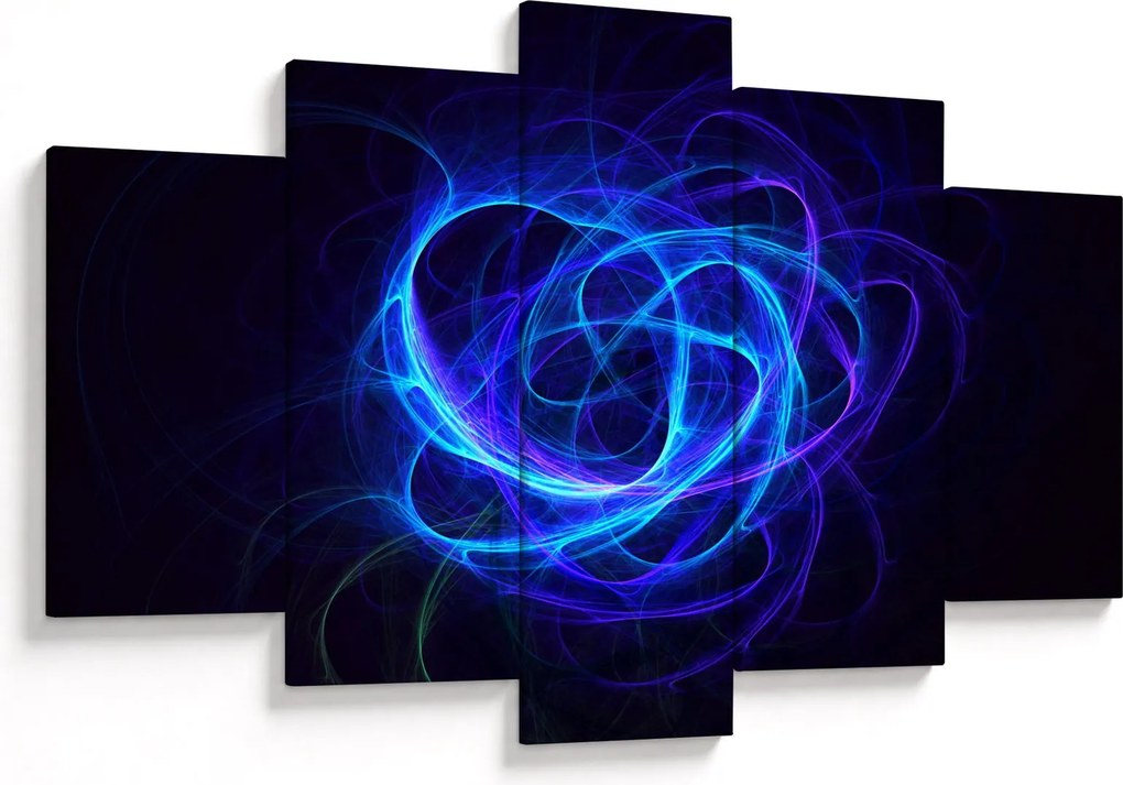 Tabloul cu ghem albastru abstract (150x105 cm)