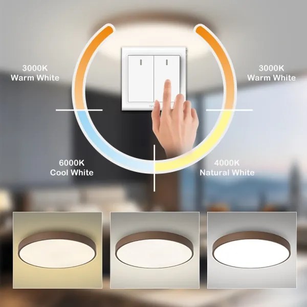 Brilagi - Plafonieră LED POOL LED/100W/230V 3000/4000/6000K 80 cm maro