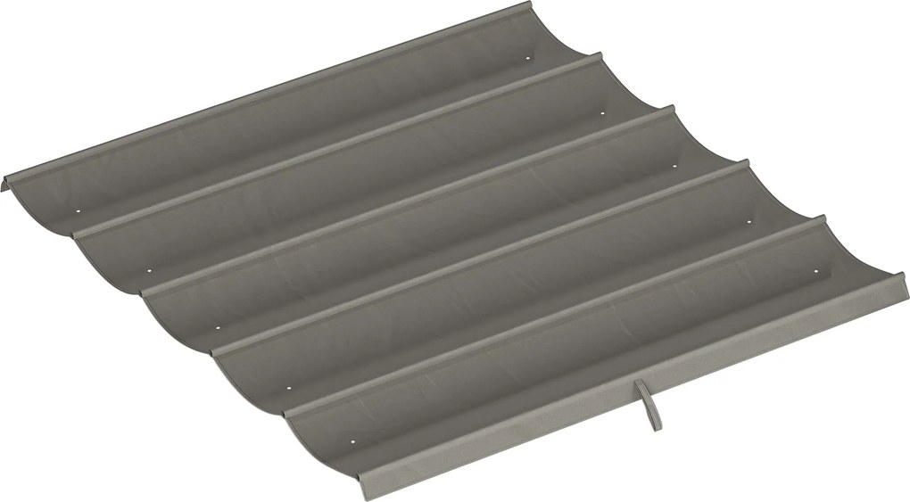 Outsunny Tettuccio di Ricambio per Gazebo 3x3 m con 10 Fori di Drenaggio Grigio | Aosom Romania