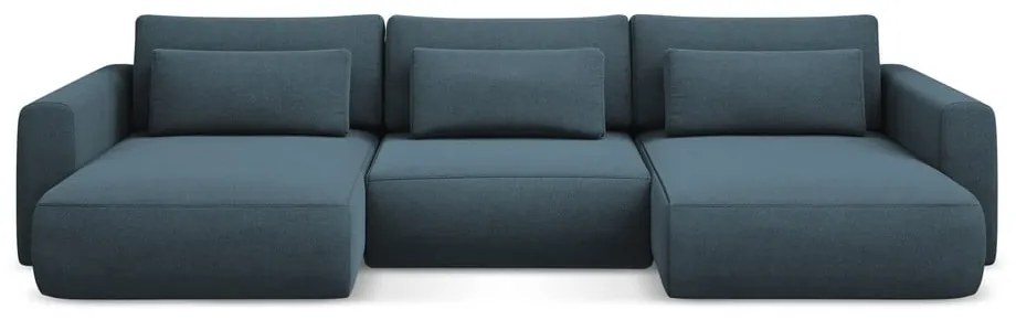 Colțar albastru extensibil/cu spațiu de depozitare (în formă de "U") Kapua – Makamii