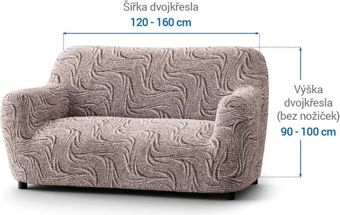 Gaico Huse bielastice BRILLANTE maro fotoliu dublu (l. 120 - 160 cm)