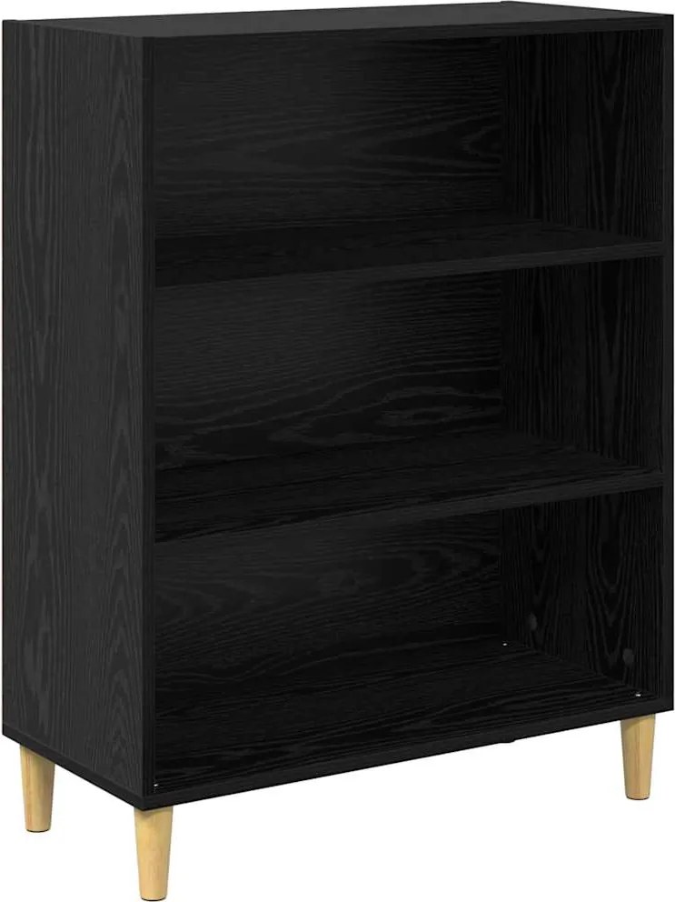 vidaXL Bufet Stejar Negru 69,5 x 32,5 x 90 cm Lemn compozit