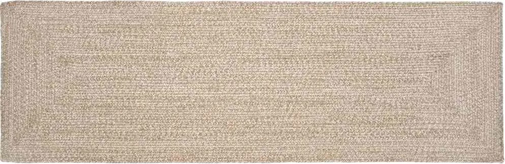 vidaXL Covoare de zonă Dreptunghiular Natural și Alb 80 x 200 cm Iută