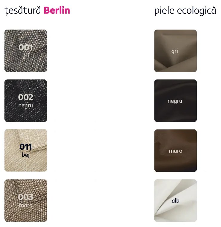 Colţar, piele ecologică/ alb/material gri melir, TONIKS