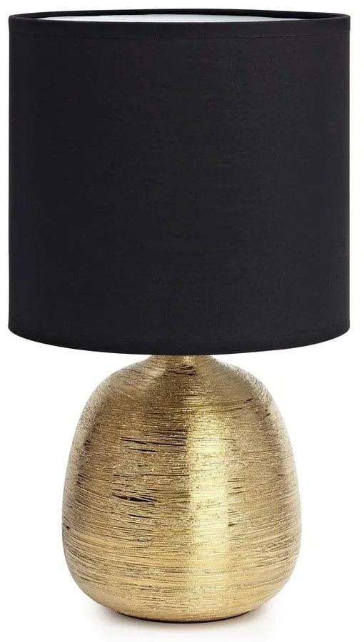 Veioză neagră/aurie cu abajur textil (înălțime 37,5 cm) Oscar – Markslöjd