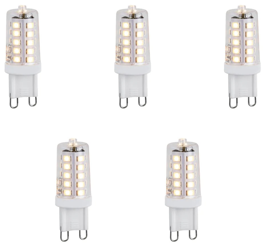 Set de 5 becuri LED G9 reglabile 1.2W 100 lm 2700K