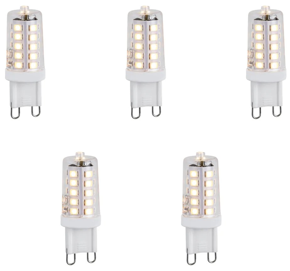 Set de 5 becuri LED G9 reglabile 1.2W 100lm 2700K