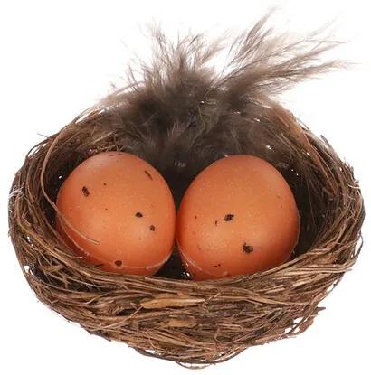 Set de ouă de Paște în cuib, 4 buc,5 x 5 x 2 cm