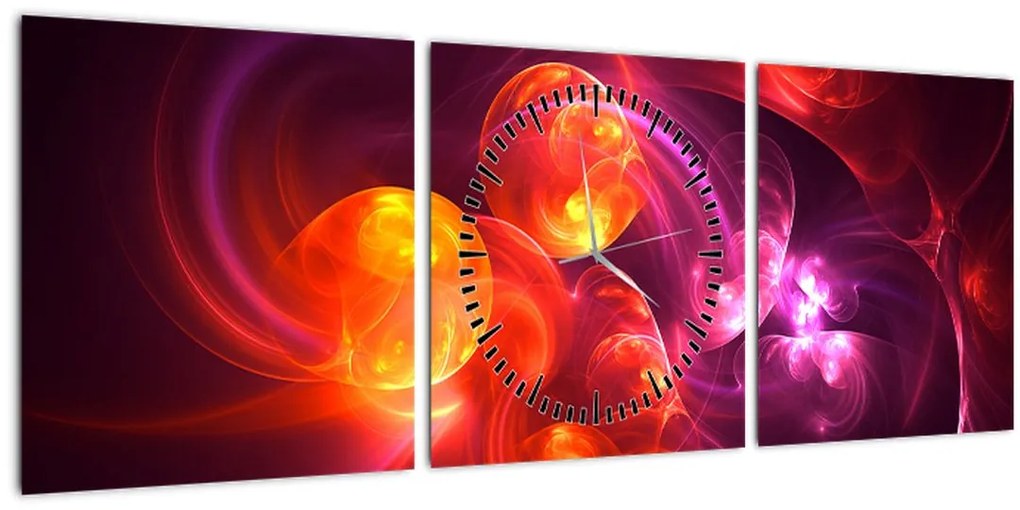 Tabloul cu abstracțiune modernă (cu ceas) (90x30 cm)