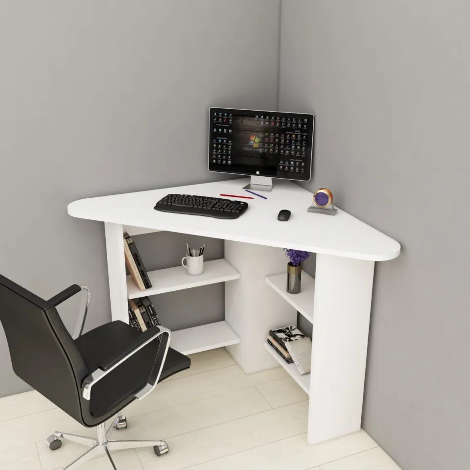 Birou de Studiu Corner, Alb