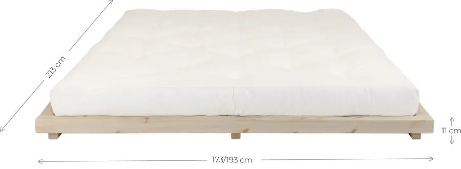 Pat matrimonial din lemn masiv de pin cu somieră 160x200 cm Dock – Karup Design