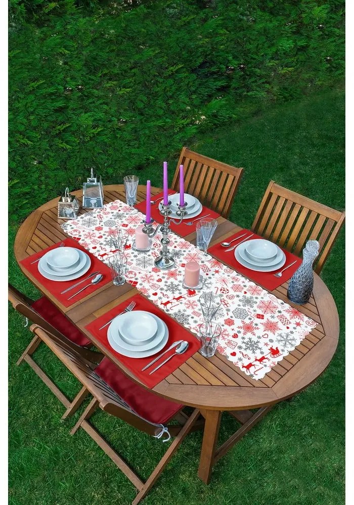 Set de Crăciun de 4 suporturi de farfurie și un napron 140x45 cm American Servis - Mila Home