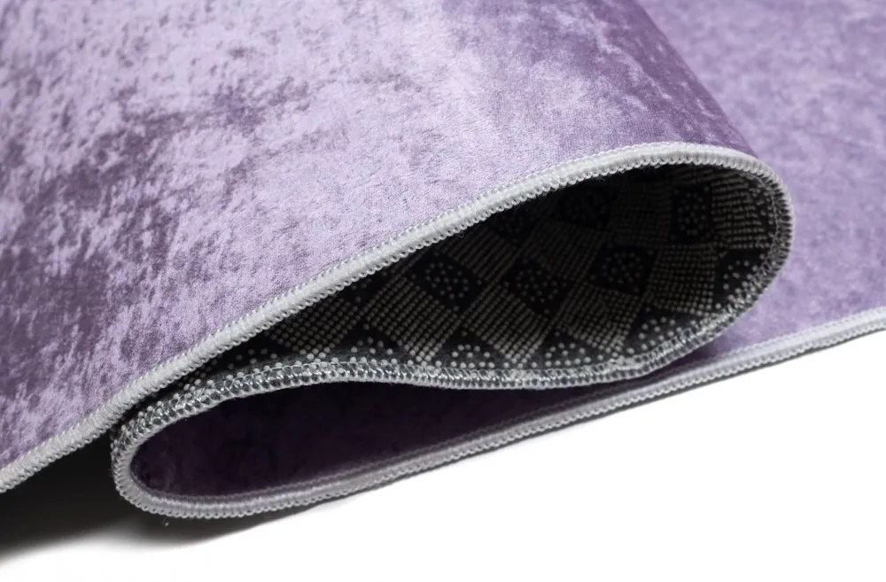 Covor violet pentru copii cu un motiv de balerină la Turnul Eiffel Lăţime: 80 cm | Lungime: 150 cm