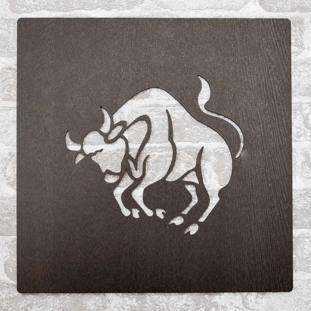 DUBLEZ | Tablou din lemn deasupra patului - Zodia Taur