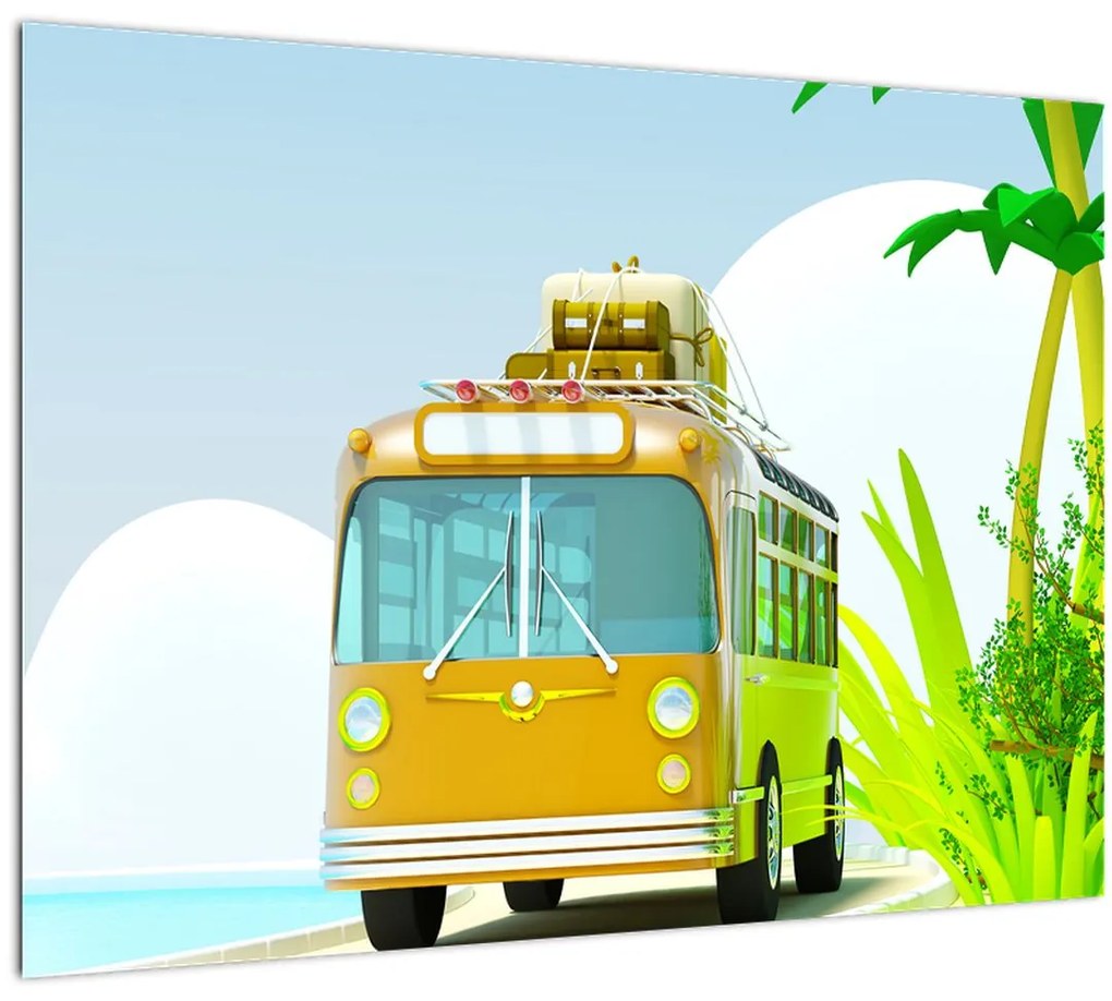 Tablou pe sticlă - Excursie tropicală (70x50 cm)