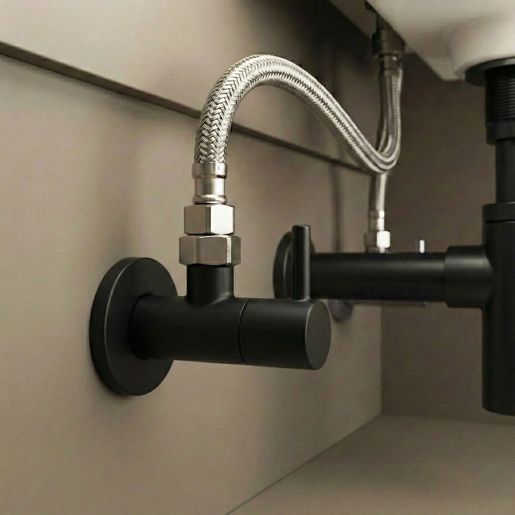 Robinet colțar 1/2" x 3/8" Black