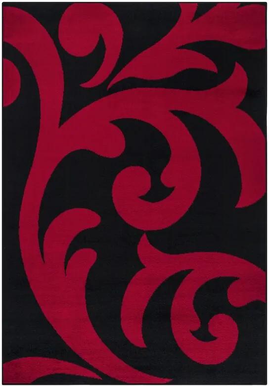 Covor Antonetta negru / roșu, 60 x 110 cm