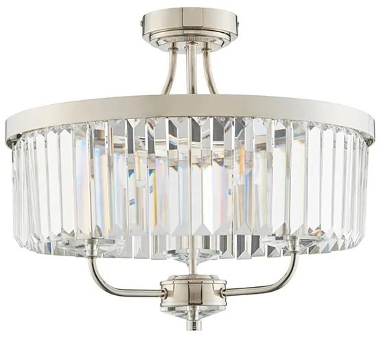 Endon 90264 - Lustră aplicată CHESTERFIELD 3xE14/6W/230V, diam. 45 cm, crom lucios