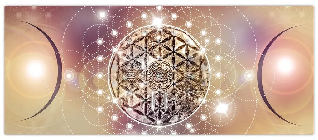 Tablou - Mandala cu elemente (120x50 cm)