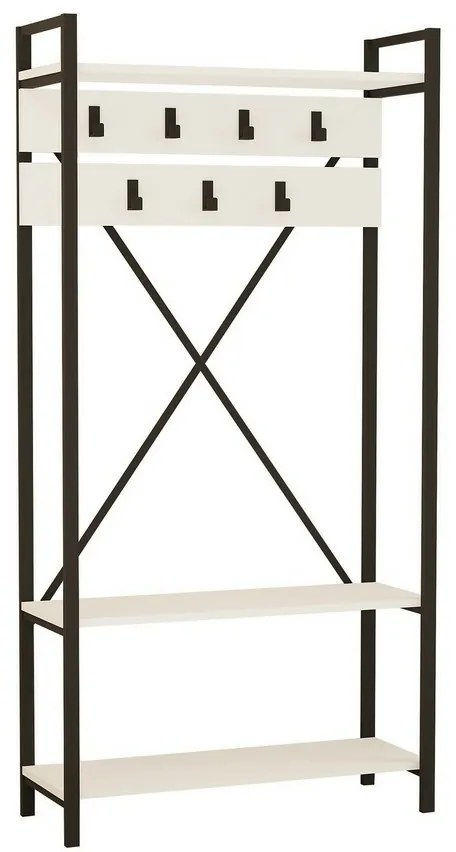 Cuier cu raft pentru încălțăminte Alfa White andGrey