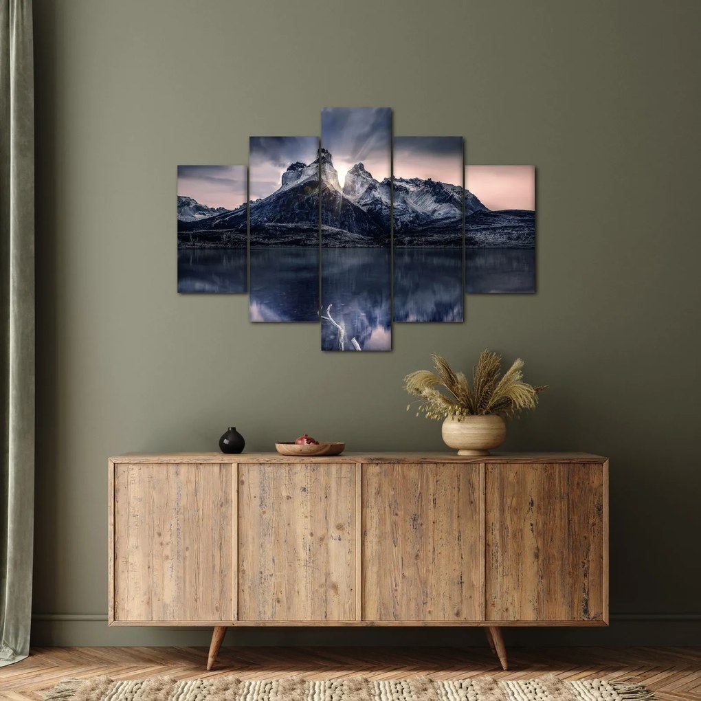 Tablou lacul cu munte (150x105 cm)