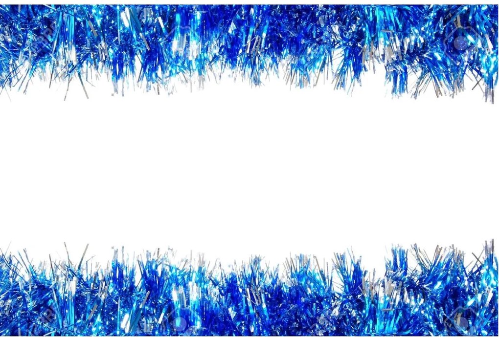 Beteala pentru Craciun, Lungime 12m, Culoare Albastru-Alb, Diametru 5cm