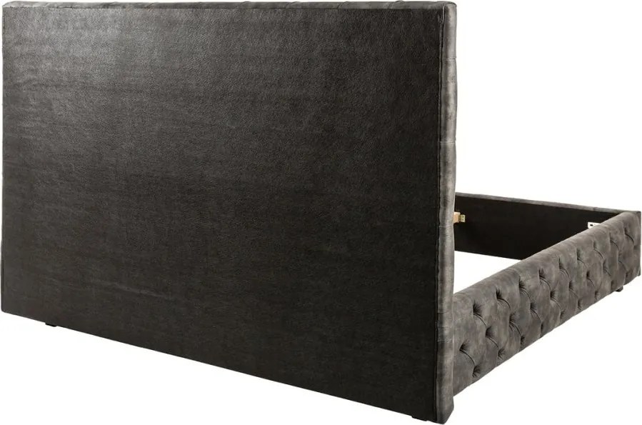 Pat elegant tapitat cu catifea gri olive, Paris 180x200cm A-6541076 VC