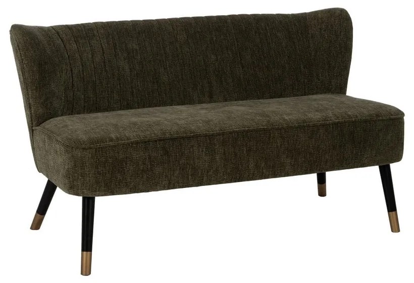 Canapea verde cu tapițerie din chenille 134 cm Glam – Ixia