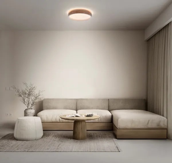 Osram - Lampă de tavan LED dimabilă MARIANO LED/36W/230V, Ø 51 cm, stejar/alb