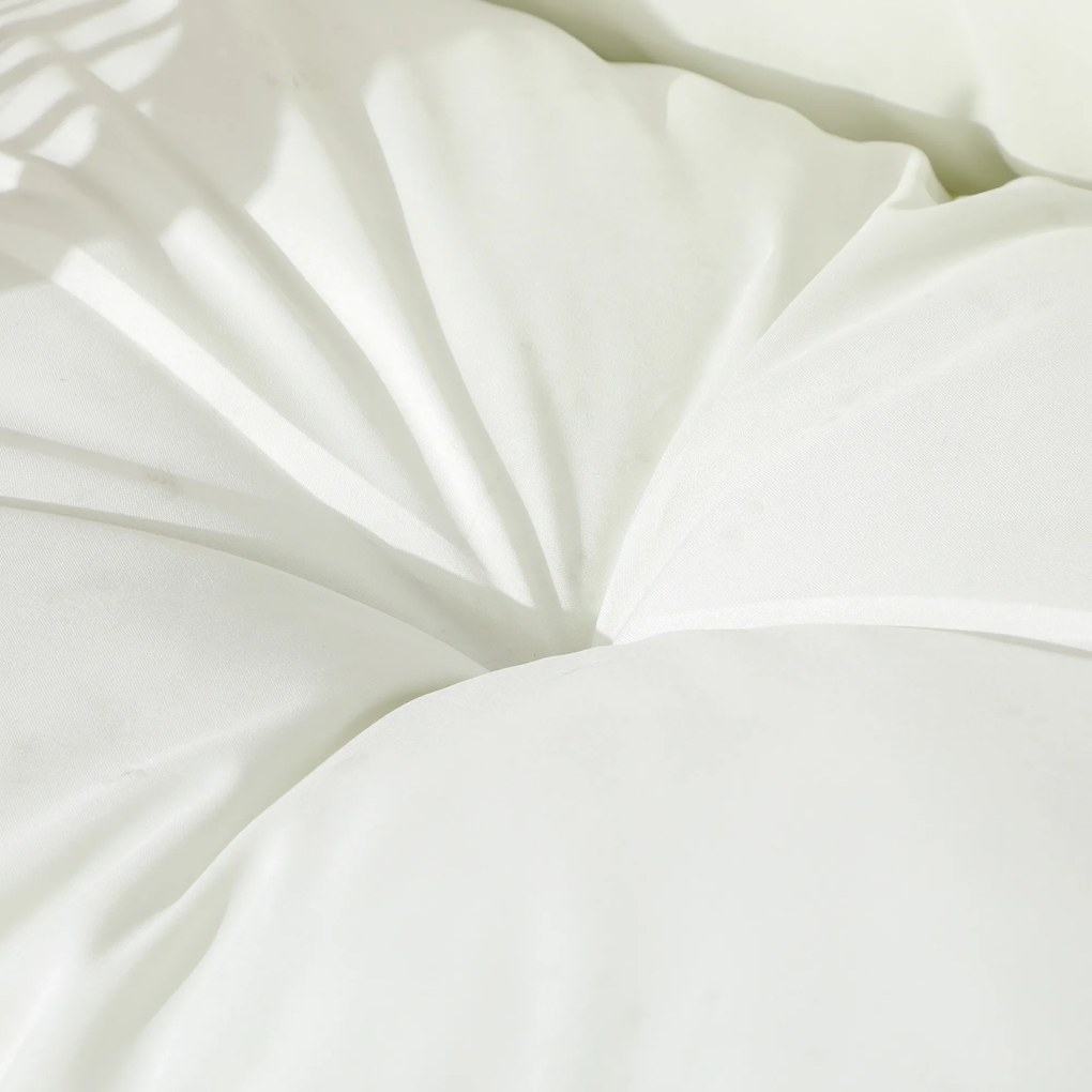 Outsunny Set mobilier grădină 4 piese canapea 2 locuri 2 fotolii și 1 măsuță blat din sticlă securizată 3 perne - cremă | Aosom Romania