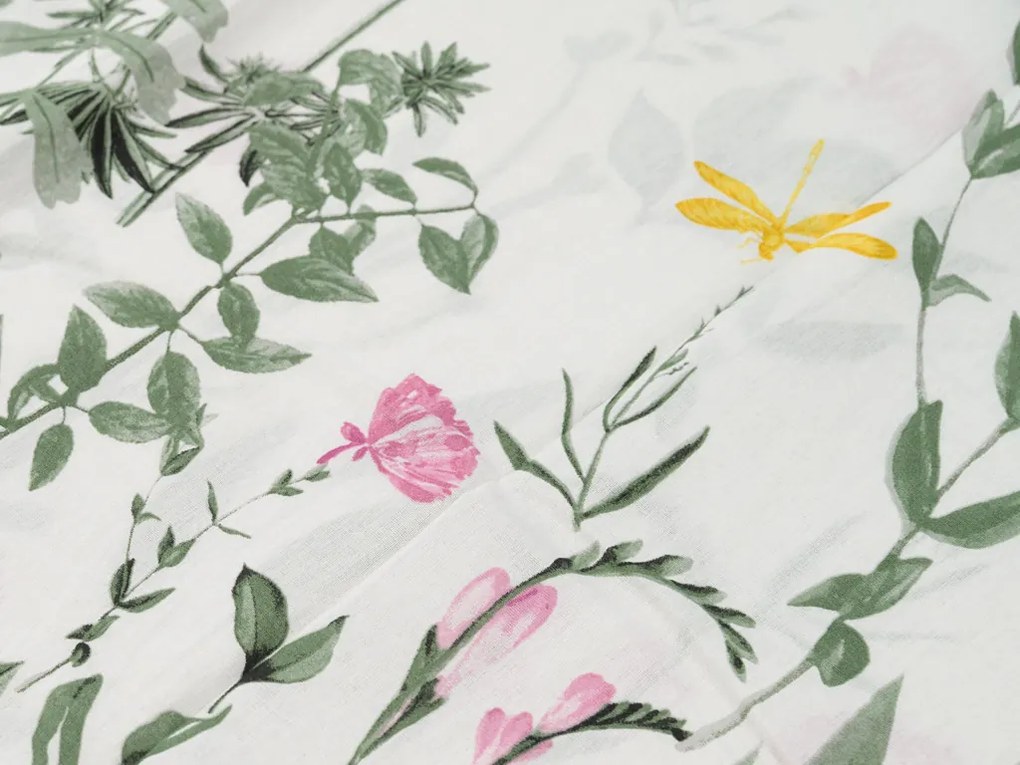 Lenjerie de pat din bumbac SUMMER MEADOW alba Dimensiune lenjerie de pat: 70 x 90 cm | 140 x 200 cm