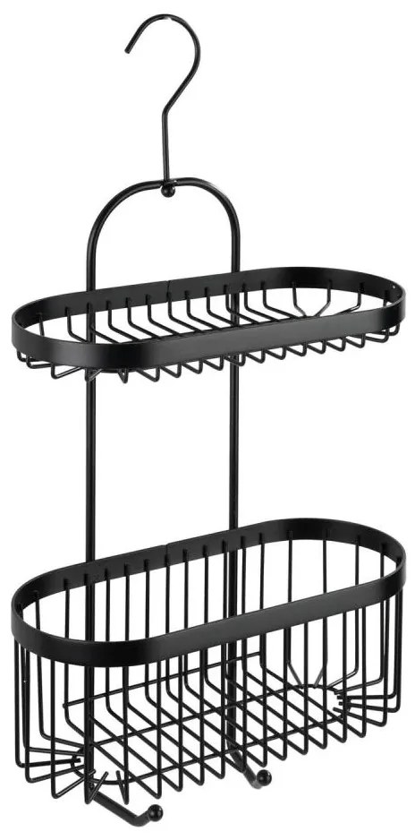WENKO 23880100 – Poliță Classic din plastic, negru, 26,5 x 47 cm