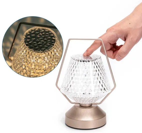 Lampă LED reîncărcabilă dimabilă Aigostar LED/1W/5V 2700/4000/6500K 1800mAh 20 cm