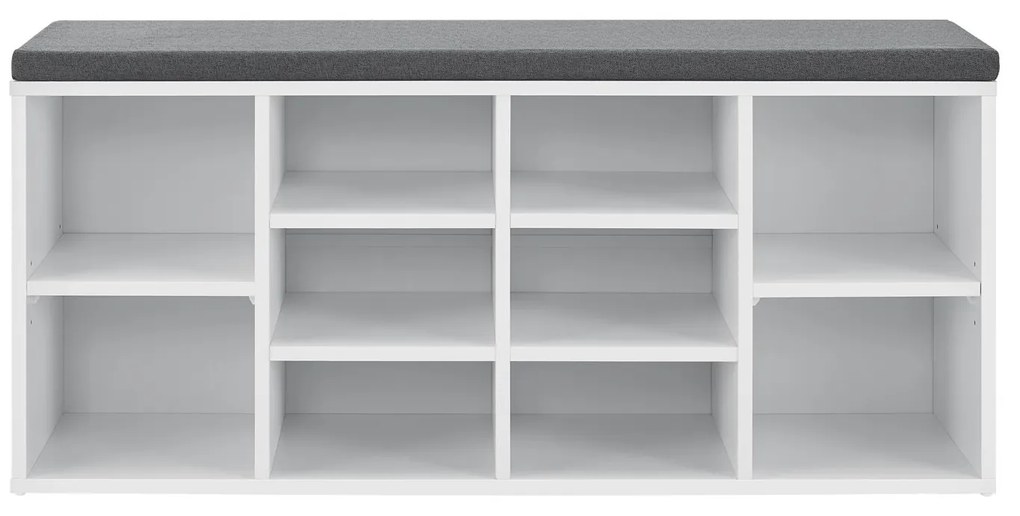 Suport pantofi cu captuseala 104 x 30 x 48 cm alb