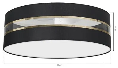 Plafonieră ULTIMO 3xE27/60W/230V neagră