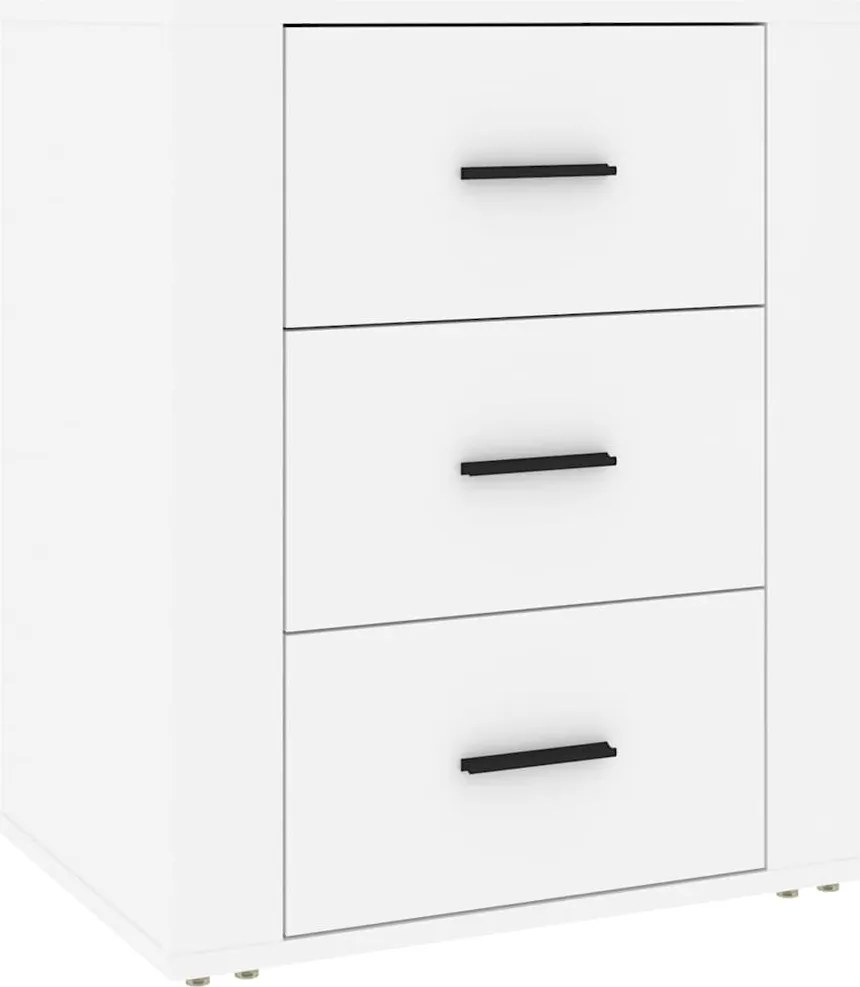 vidaXL Noptieră, alb, 50x36x60 cm, lemn compozit