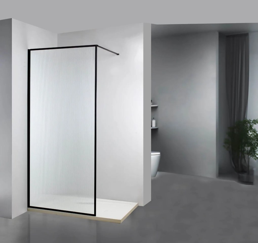 Paravan dus walk-in sticla securizata 8 mm geam linii 90x190