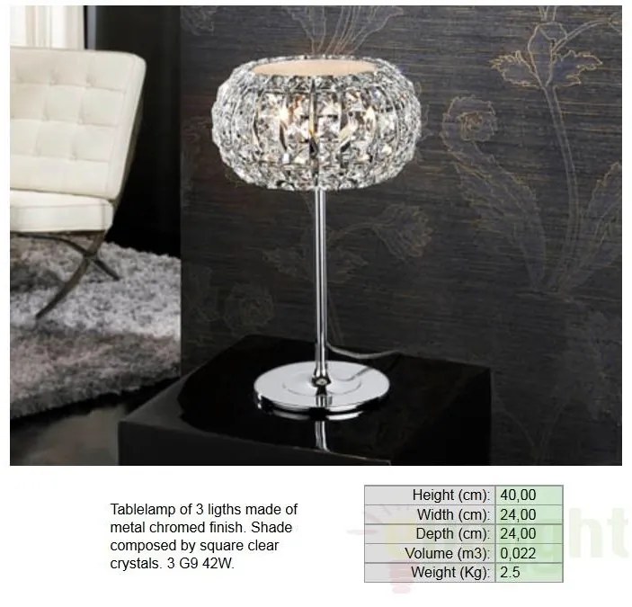 Veioza, lampa de masa H-40cm, LED Diamond 508424