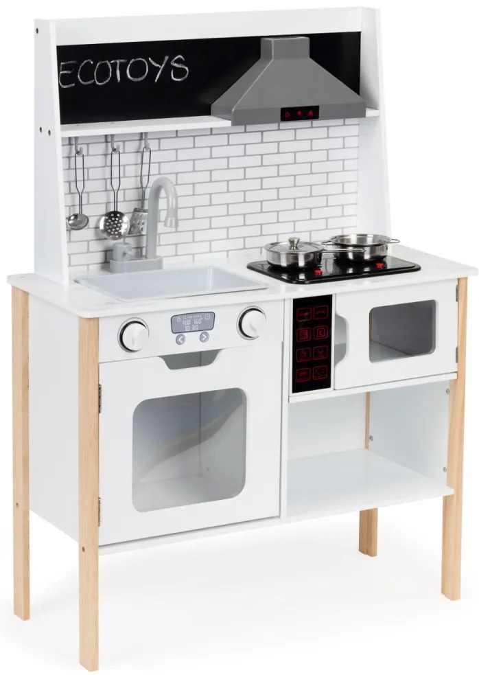 Bucătărie pentru copii din lemn cu lumini și sunete