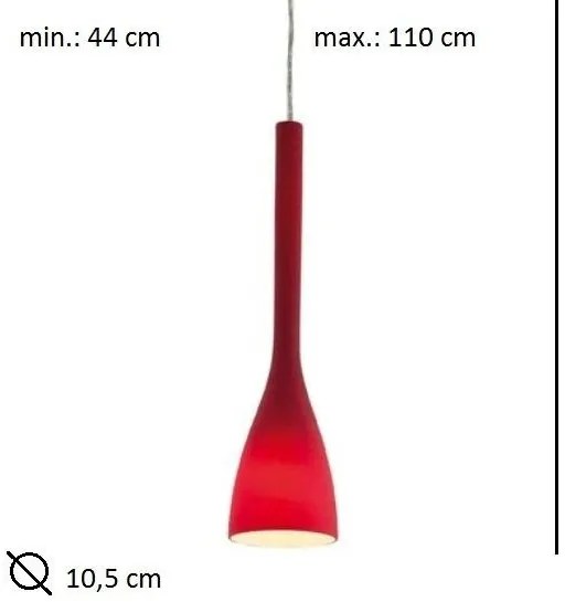 Pendul modern diametru 10,5 cm FLUT SP1 SMALL rosso 035703
