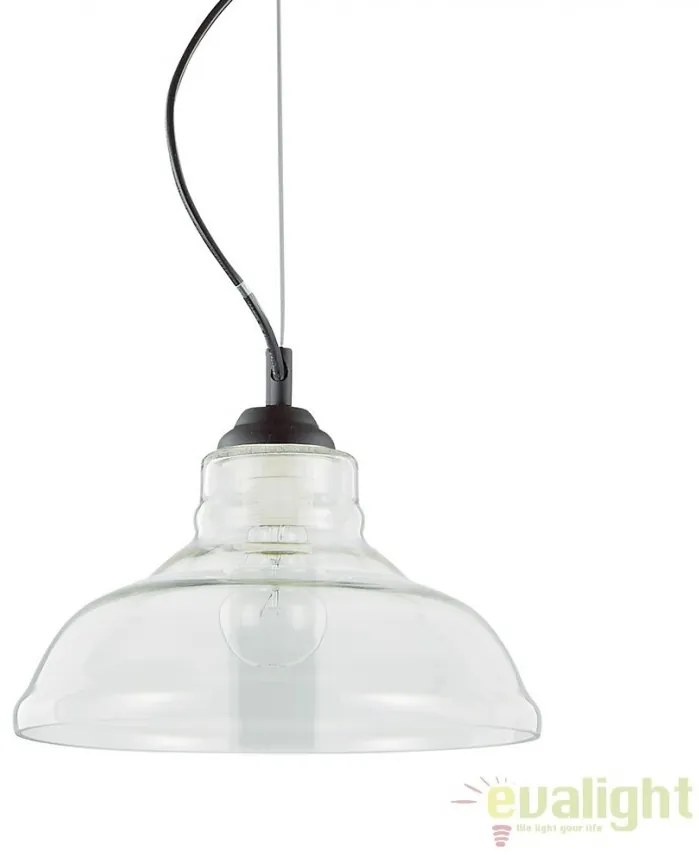 Lustra diametru 28cm, din sticla suflata manual, BISTRO SP1 PLATE 112336