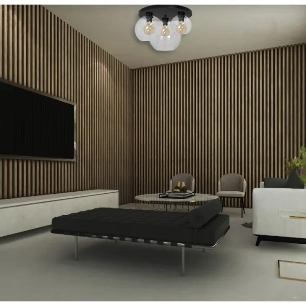 Plafonieră SOFIA 3xE27/60W/230V transparent