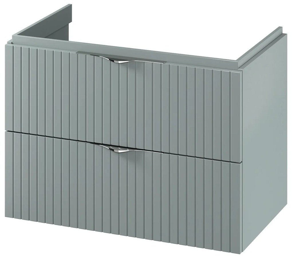 Dulap baie suspendat 80 cm pentru lavoar, fiord mat, MDF, Cersanit Tirso 800x450 mm, Fiord mat