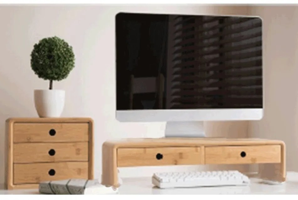 Suport de bambus pentru monitor Elaro, tip 2,66 x 20 x 13 cm