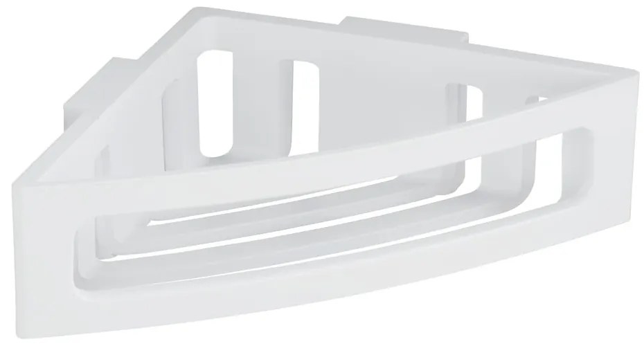 Raft de baie alb autoadeziv pe colț din plastic Bralia - Wenko