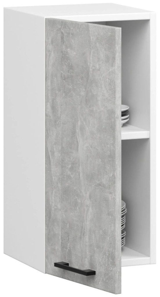 Dulap superior de bucătărie Ozara W30 H581 (alb + beton). 1071170